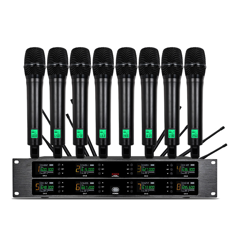 Shure Mic Sm58 - Profesjonalny mikrofon bezprzewodowy UHF 8-kanałowy, mikrofon